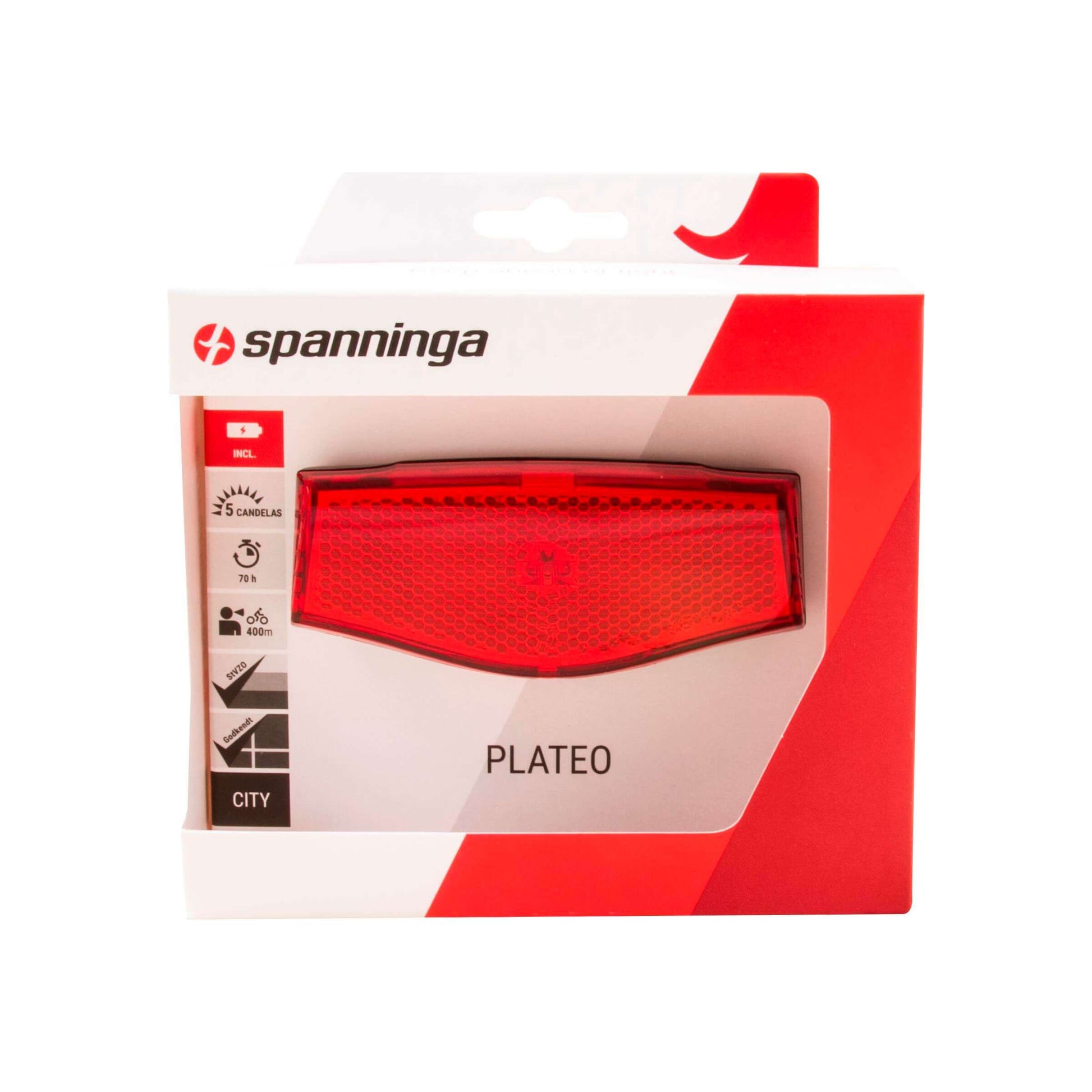 Spanninga Rücklicht plateo xb batterie 50 80mm