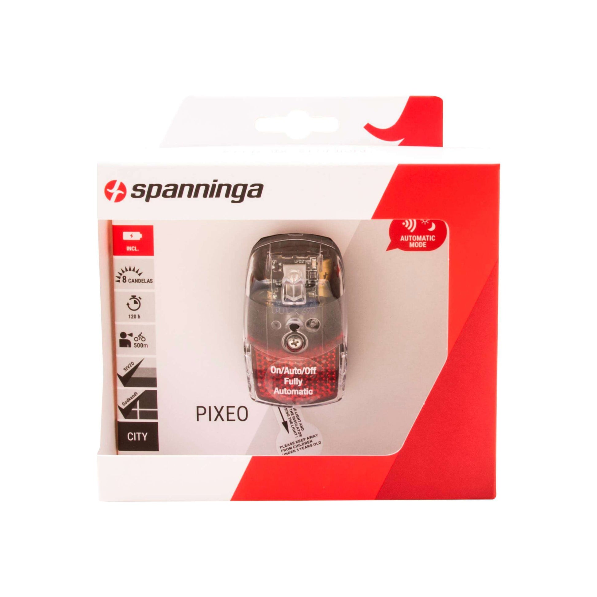 Spanninga Flügelrücklicht pixeo xba 2xaaa in Box