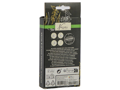 Creative Craft Group Nassau Acrylmarker-Set Gold Silber – 5-tlg.