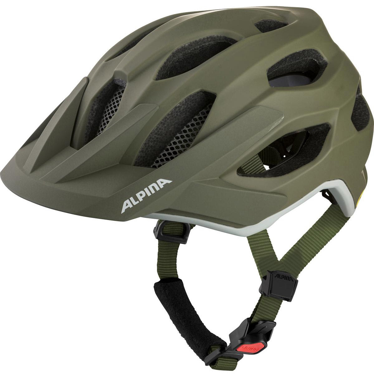 Olympische Sportbekleidung Alpina Sports MTB-Helm Apax Mips 52-57 Mattgrün