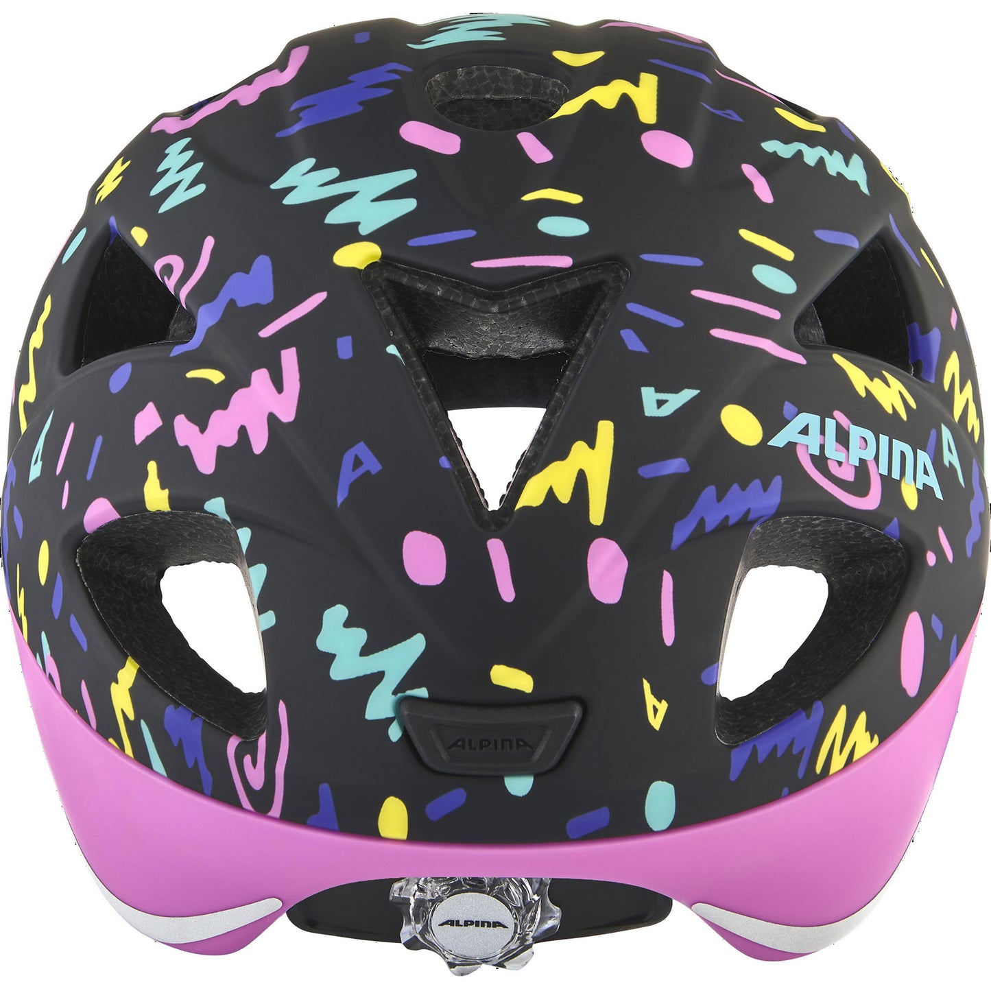 Olympiasportbekleidung Alpina Sports Kinderhelm Ximo Flash Schwarz-Konfetti 47-51 matt