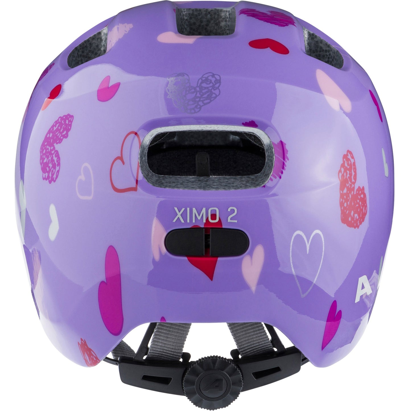 Olympiasportbekleidung Alpina Sports Kinderhelm Ximo 2 Lila Herzen 45-49 Glanz
