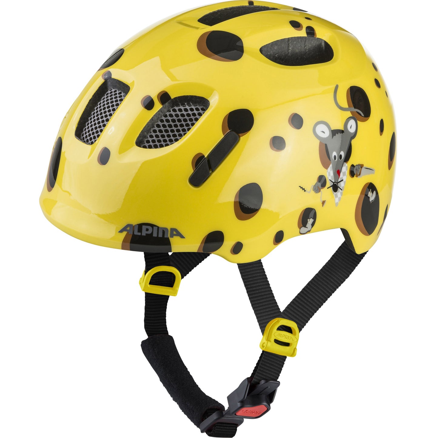 Olympiasportbekleidung Alpina Sports Kinderhelm Ximo 2 Gelb Gouda 45-49 Glanz