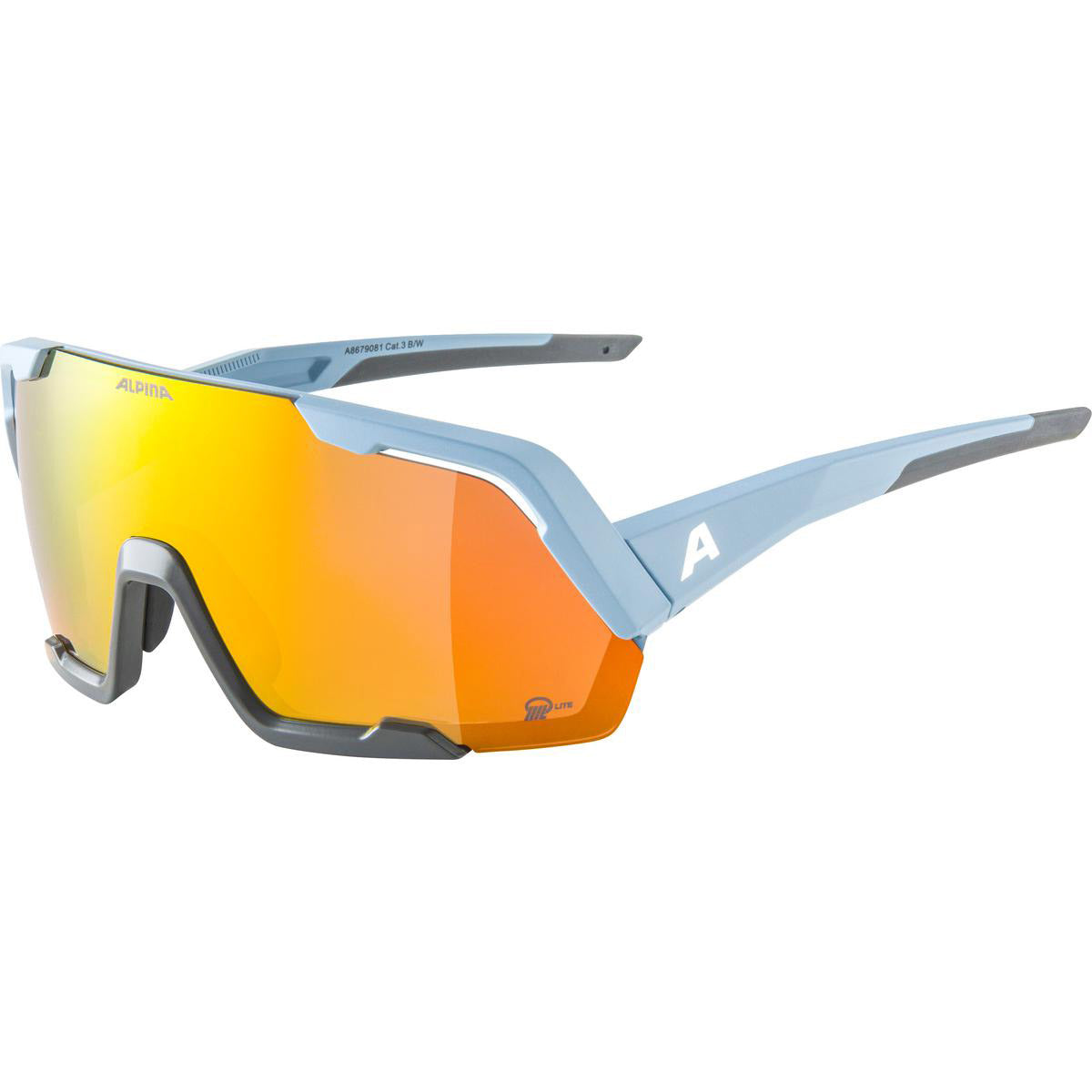 Olympiasportbekleidung Alpina Sports Sportbrille Rocket Q-Lite Matt Hellblau