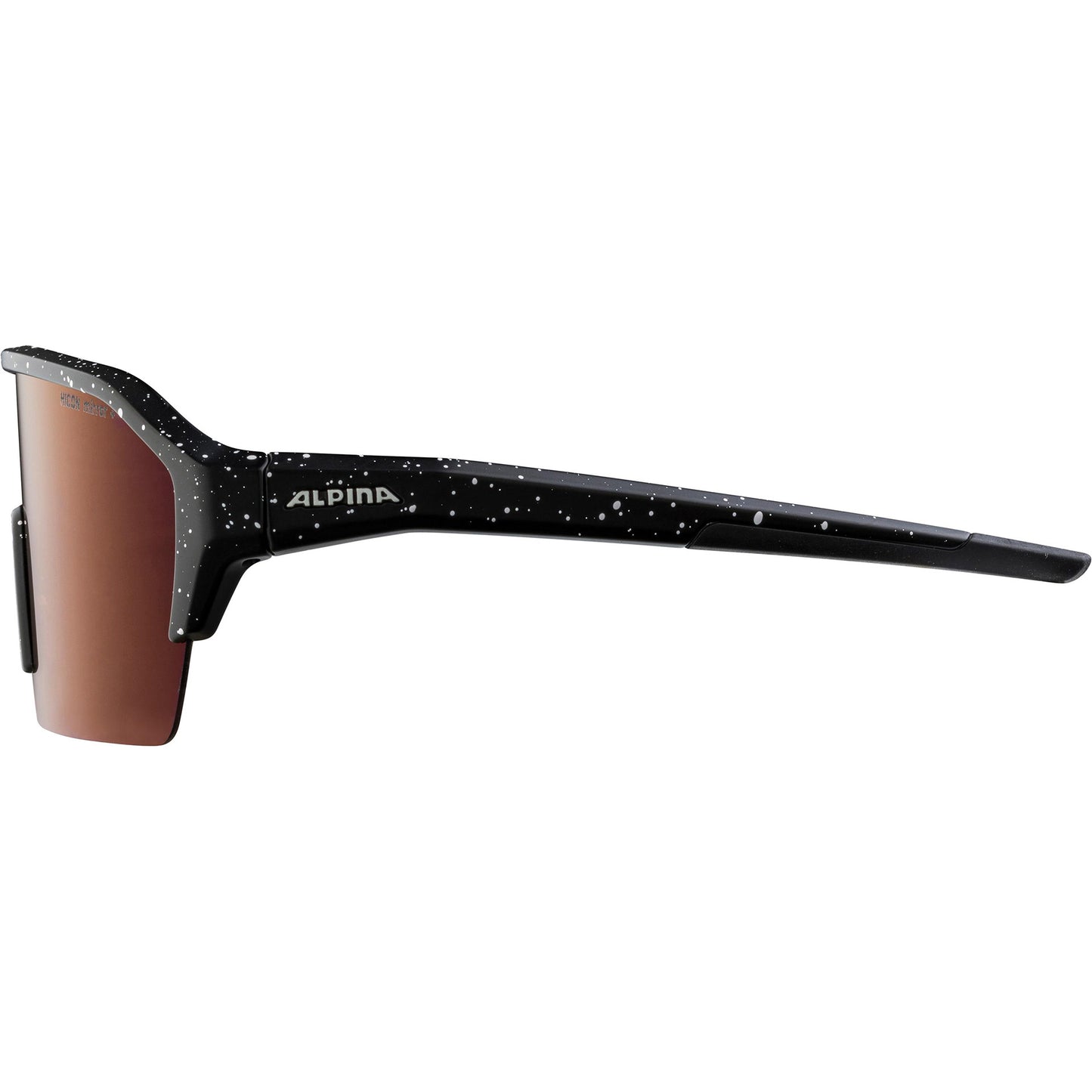 Olympische Sportbekleidung Alpina Sports Sportbrille Ram HR Q-Lite Red Mirror Lens Schwarz