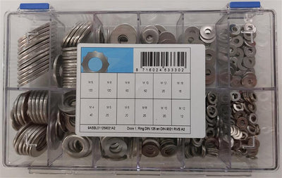 Sortiment an Ringen D125+D9021 Edelstahl A2