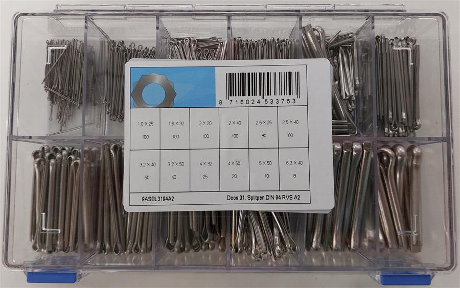 Sortiment Splint D94 Edelstahl A2