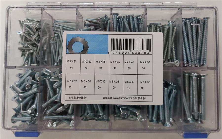 Sortiment an Metallschrauben d965 elvz