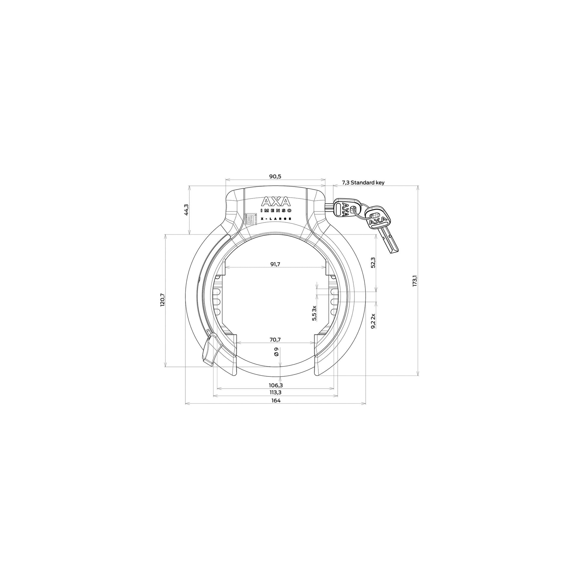 Workshop-Verpackungsringe Slot Axa Imeno X-Large Black (P20)