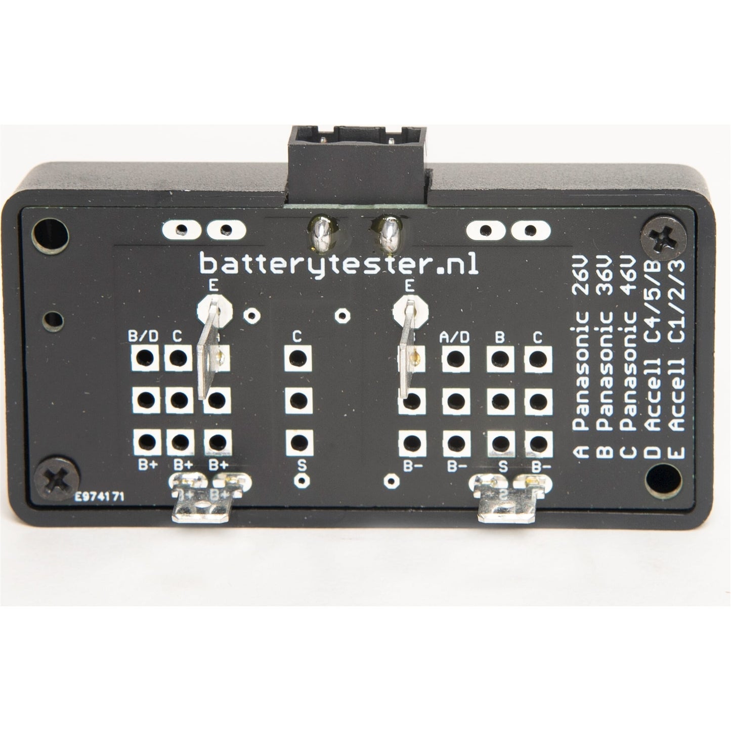 BatteryTester - weißes Etikettfahrrad -Batterie -Teile | Plastik | |