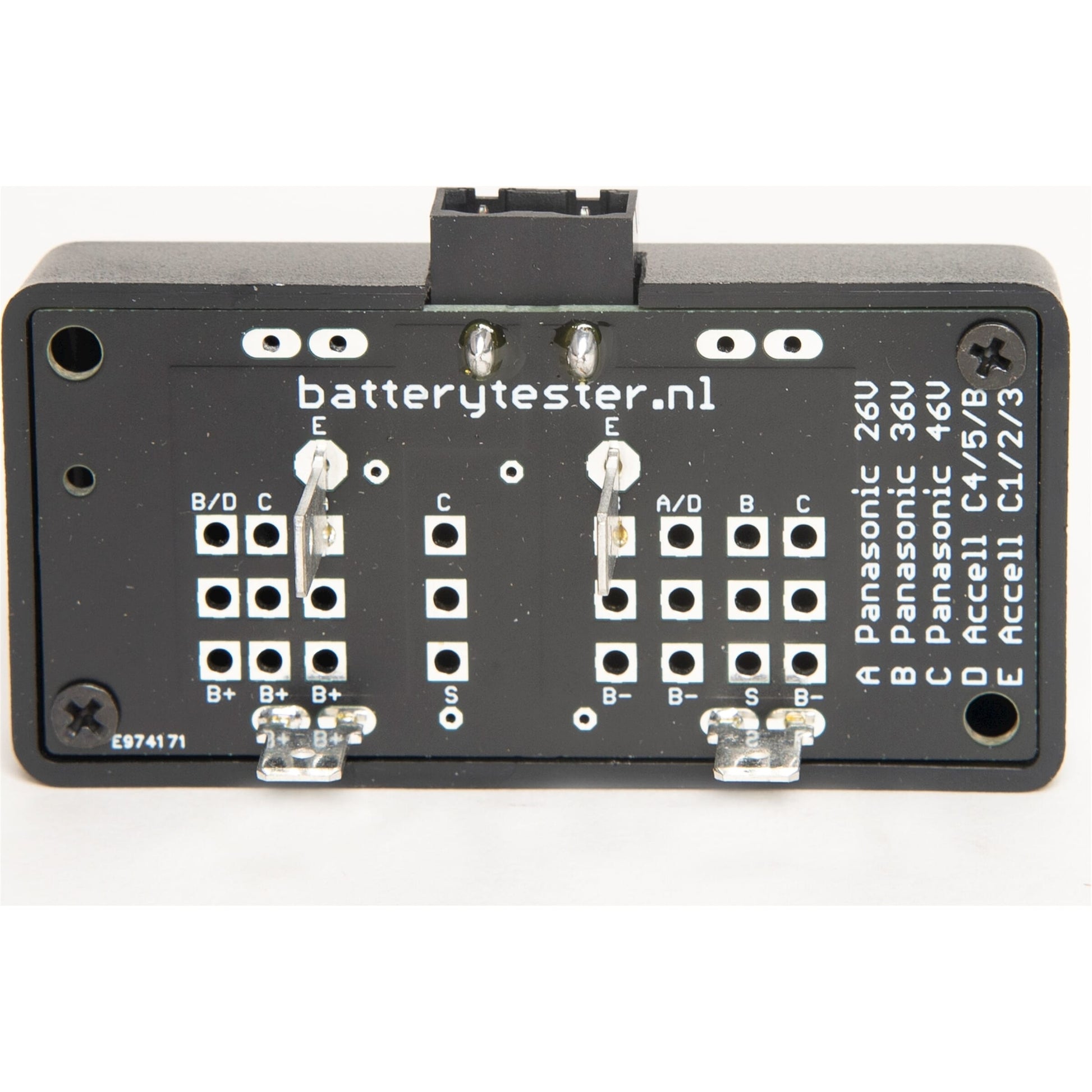BatteryTester - weißes Etikettfahrrad -Batterie -Teile | Plastik | |