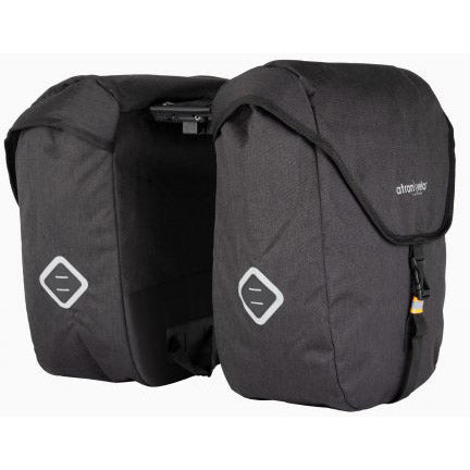 Atran Velo Zap Doppelfahrradbeutel AVS Adapter 25L Schwarz