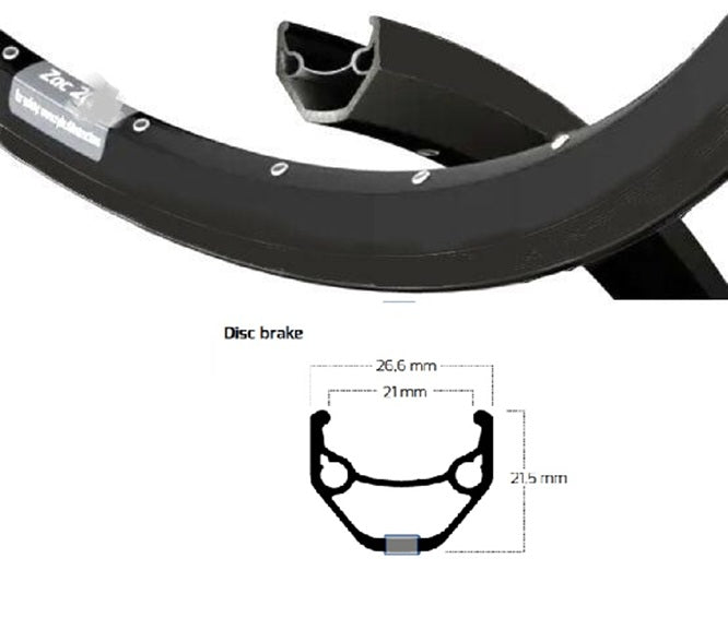 Ryde Velg 28 ZAC421 Black 32 14