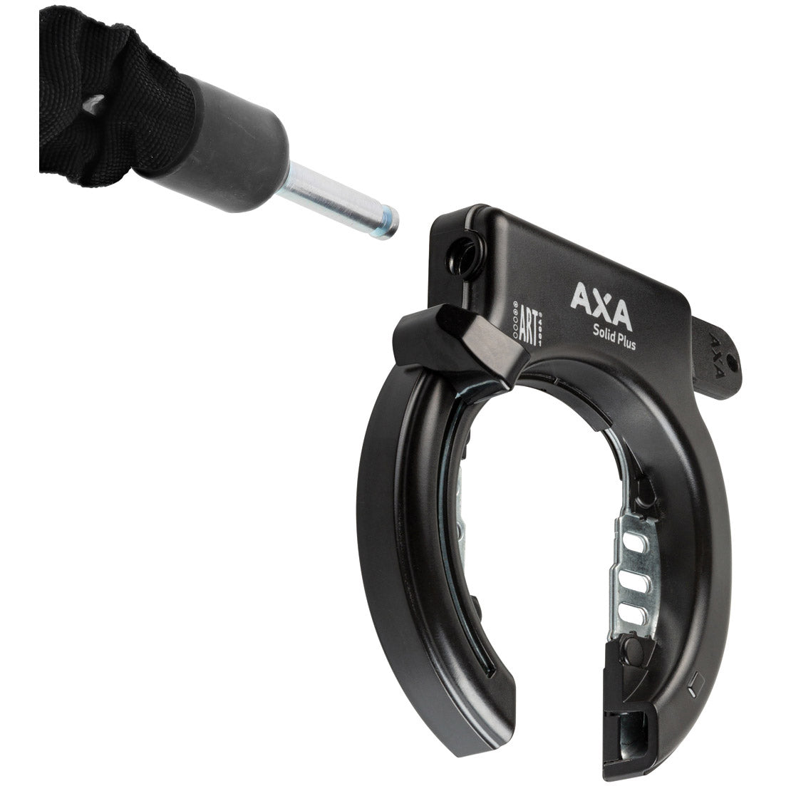 Axa Ringslot Solid Plus - mit Kotflügelmontage - schwarz (auf der Karte)