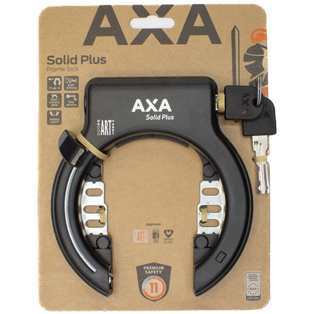 Axa Ringslot Solid Plus - mit Kotflügelmontage - schwarz (auf der Karte)