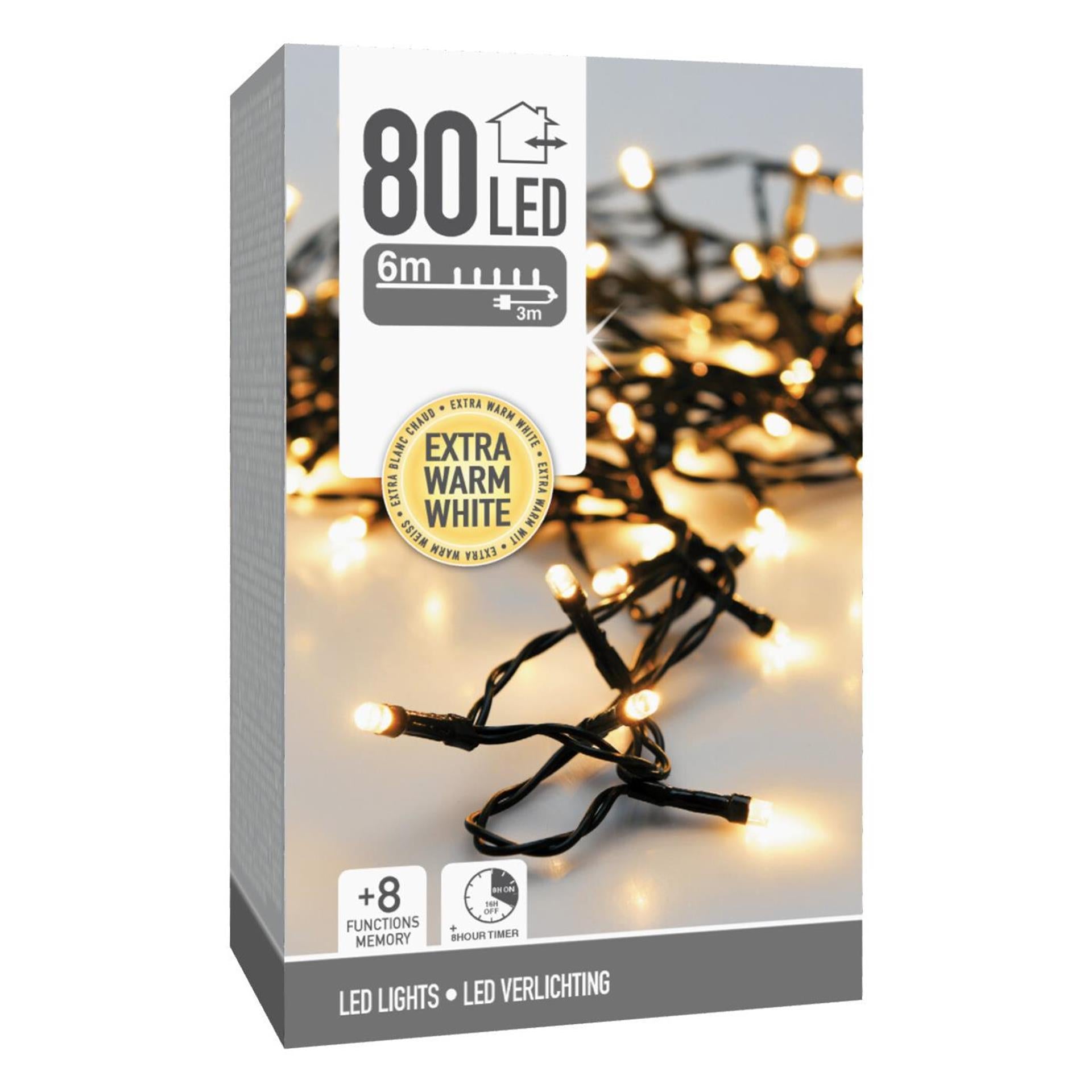 Weihnachtsbeleuchtung 80 LED extra warmweiß