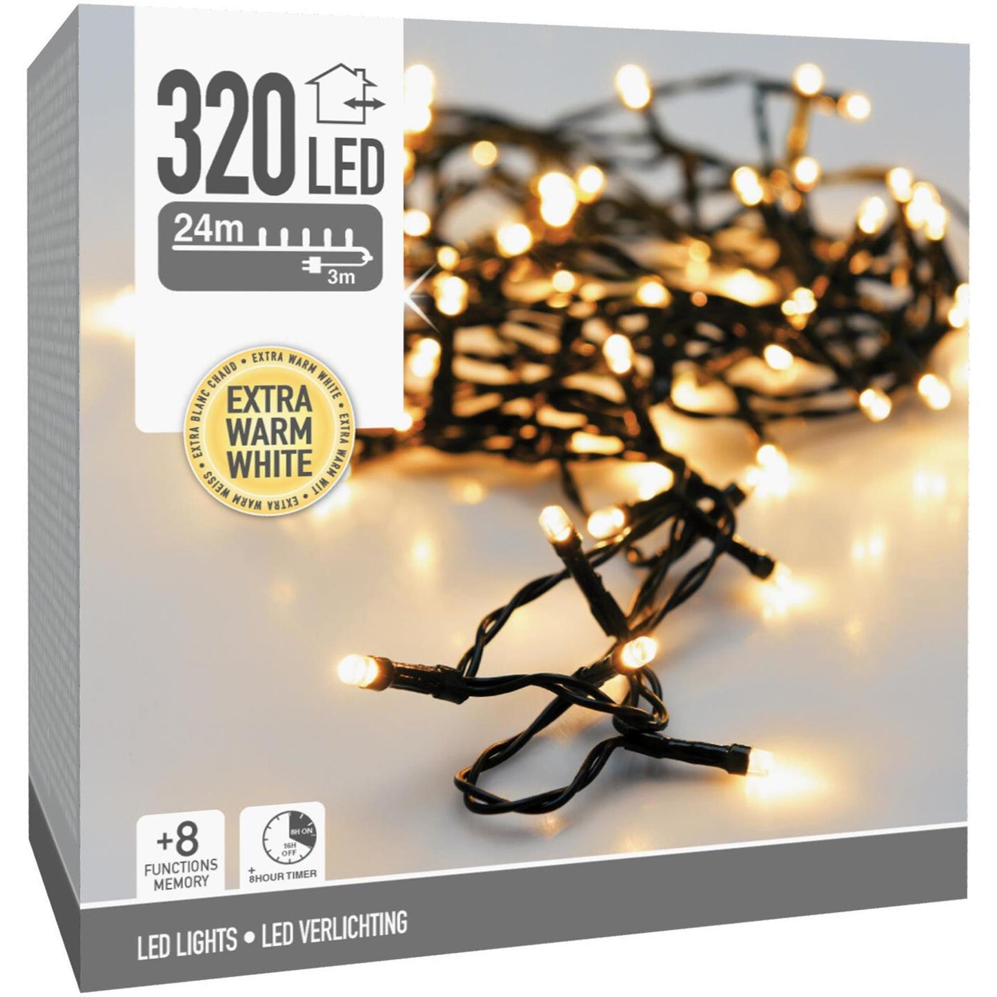 Weihnachtsbeleuchtung 320 LED extra warmweiß