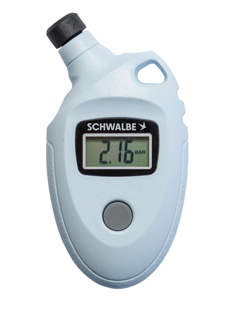Schwalbe, Airmax Pro Luftdruckmessgerät, weee-reg.no. de95299600, hellblau, inklusive Adapter für Klickventilventil, (Rep.-Nr. 6010.02)