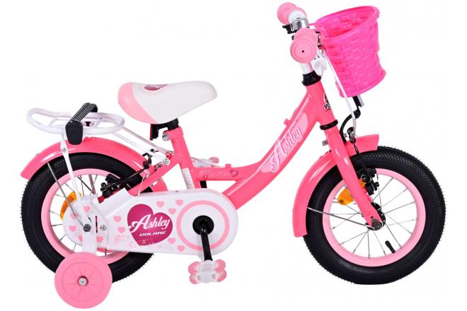 Volare Ashley Children's Bicycle - Mädchen - 12 Zoll - Pink Red - Zwei Handbremsen