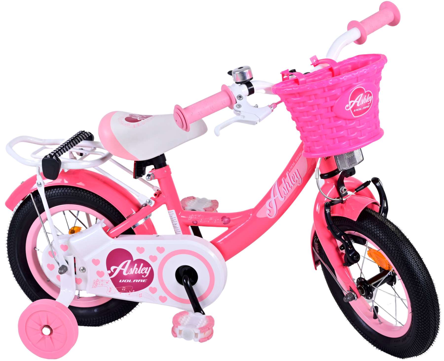 Volare Ashley Children's Bicycle - Mädchen - 12 Zoll - Rotrosa