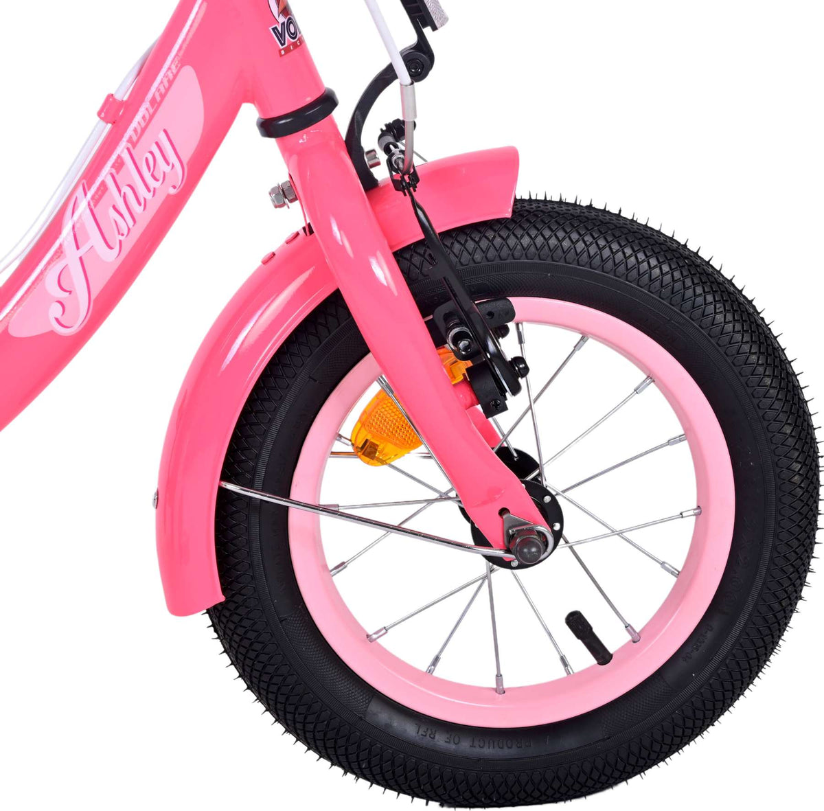 Volare Ashley Children's Bicycle - Mädchen - 12 Zoll - Pink Red - Zwei Handbremsen