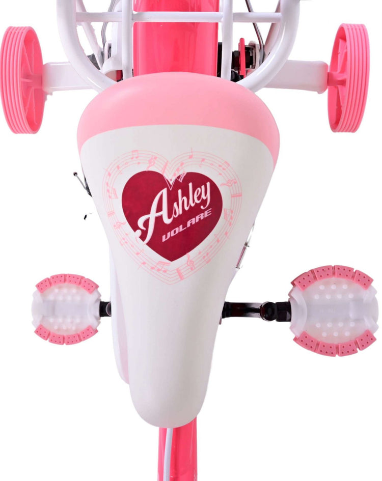Volare Ashley Children's Bicycle - Mädchen - 12 Zoll - Pink Red - Zwei Handbremsen