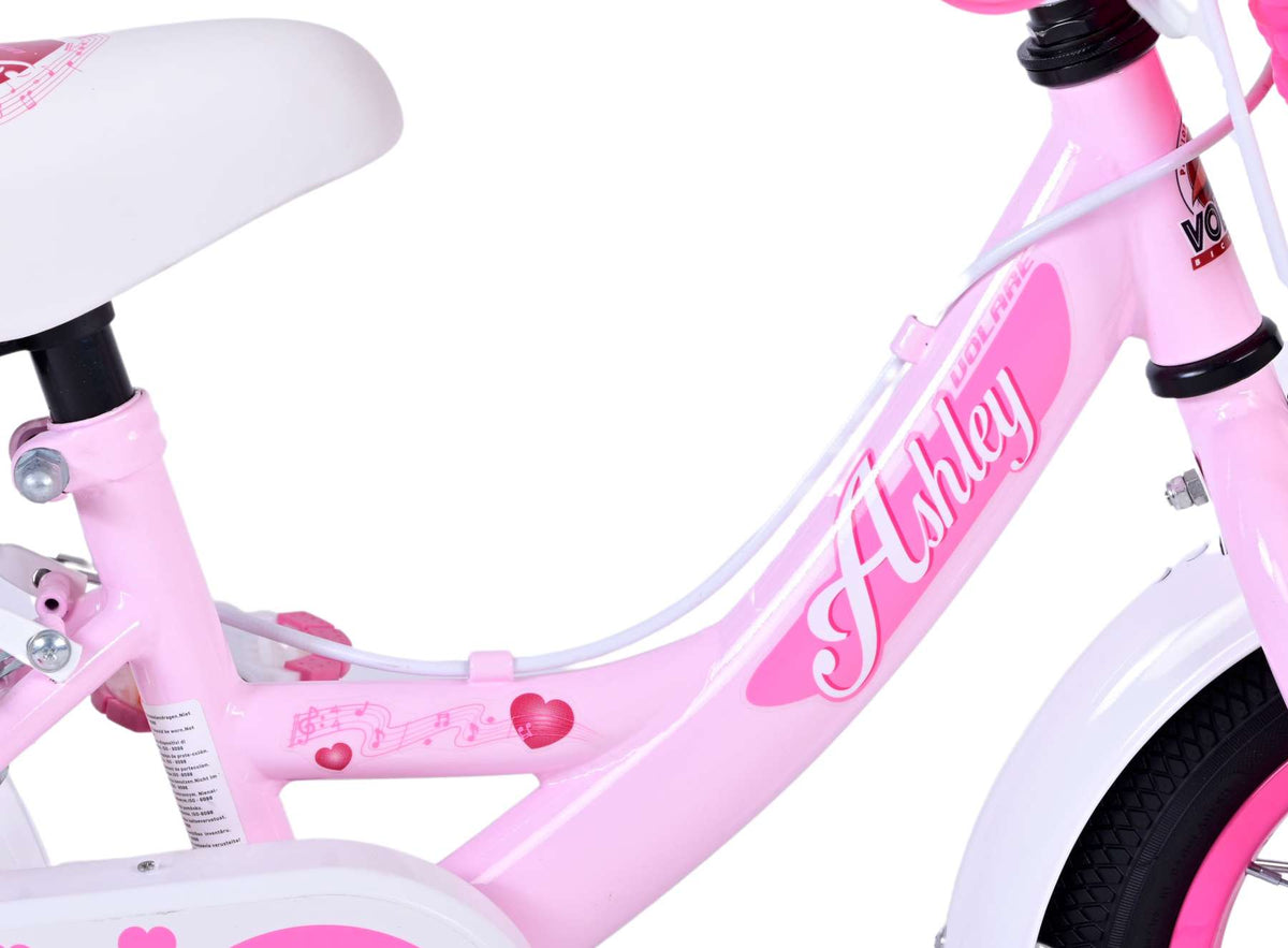 Volare Ashley Children's Bicycle - Mädchen - 12 Zoll - Pink - Zwei Handbremsen