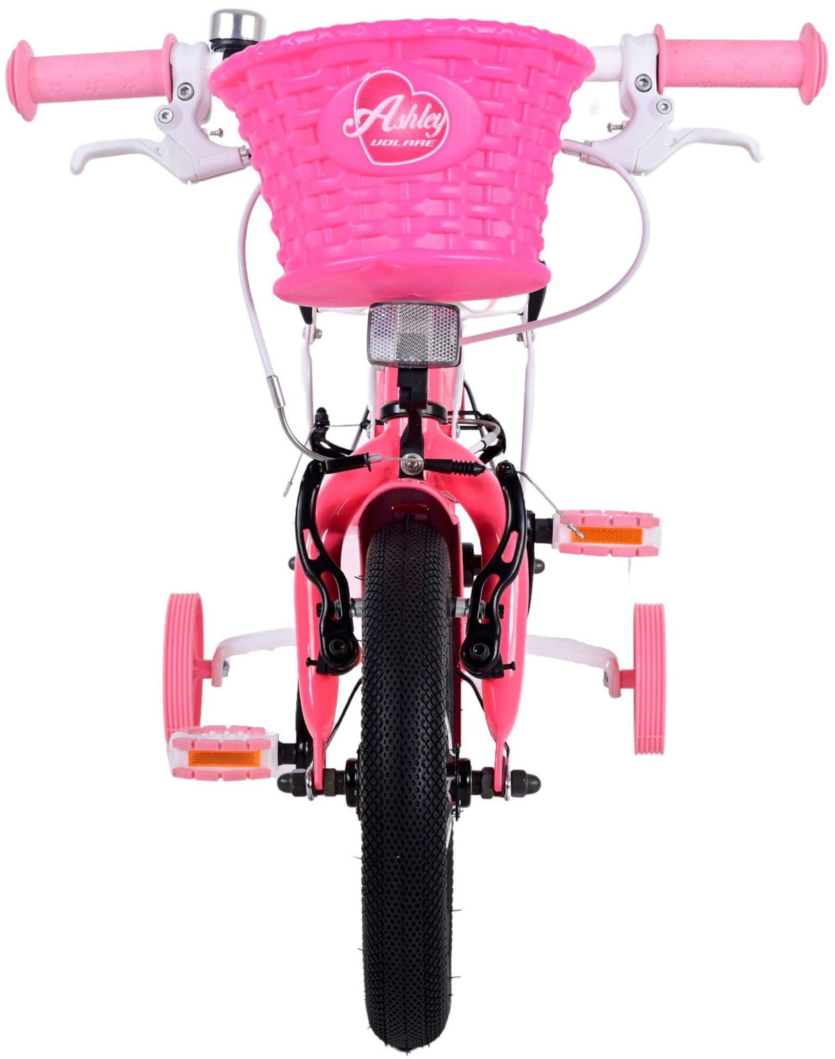 Volare Ashley Children's Bicycle - Mädchen - 12 Zoll - Pink Red - Zwei Handbremsen