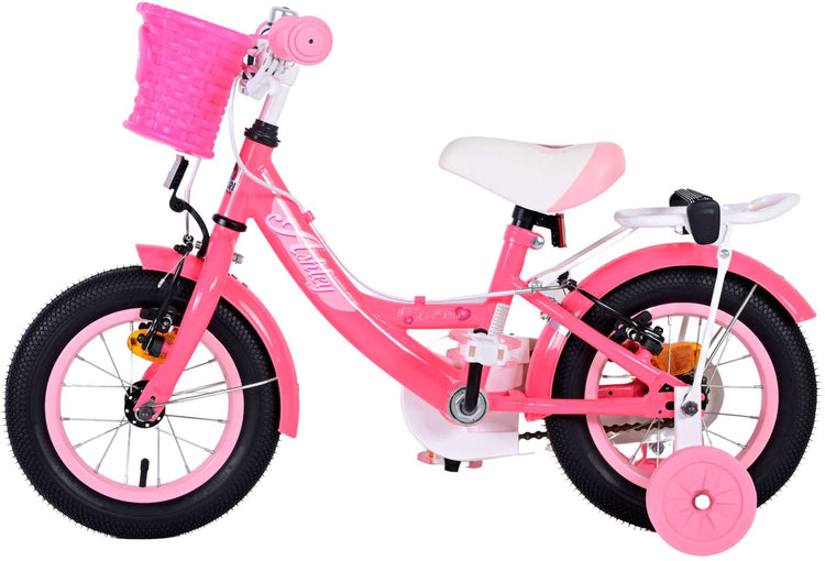 Volare Ashley Children's Bicycle - Mädchen - 12 Zoll - Pink Red - Zwei Handbremsen