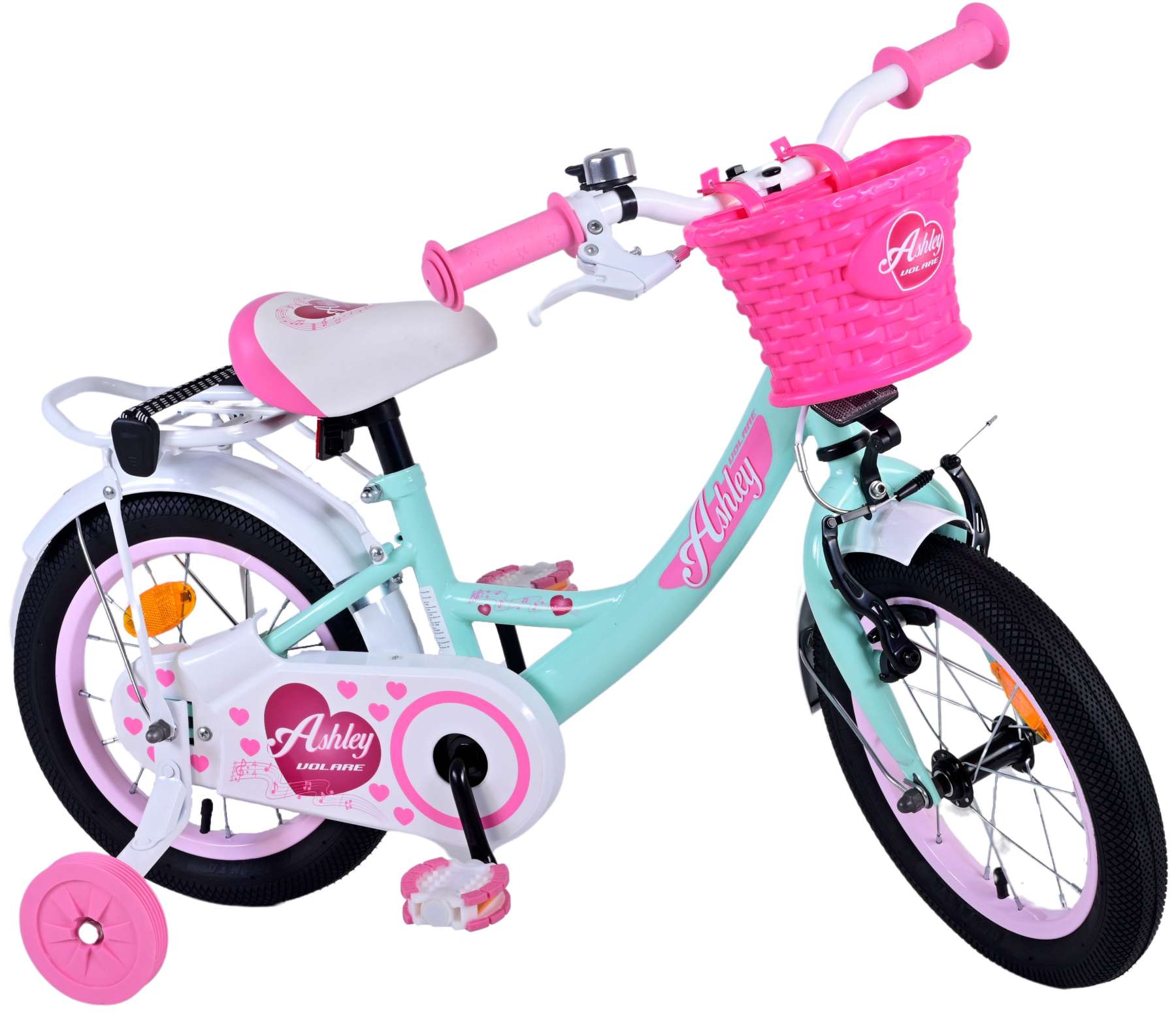 Volare Ashley Children's Bicycle - Mädchen - 14 Zoll - Grün