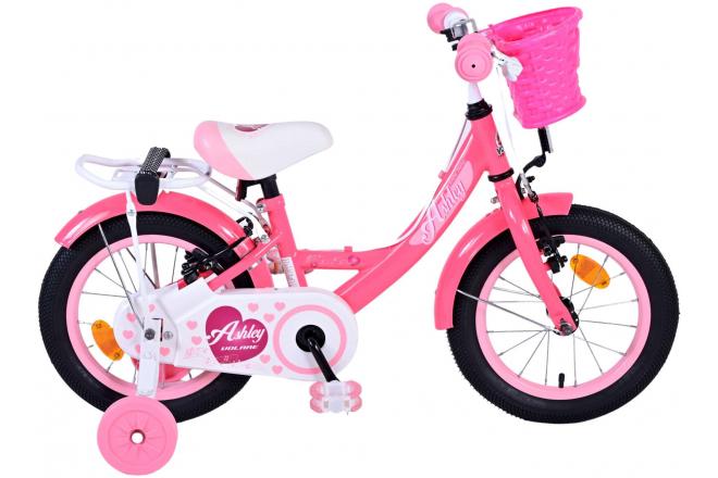 Volare Ashley Children's Bicycle - Mädchen - 14 Zoll - Pink Red - Zwei Handbremsen