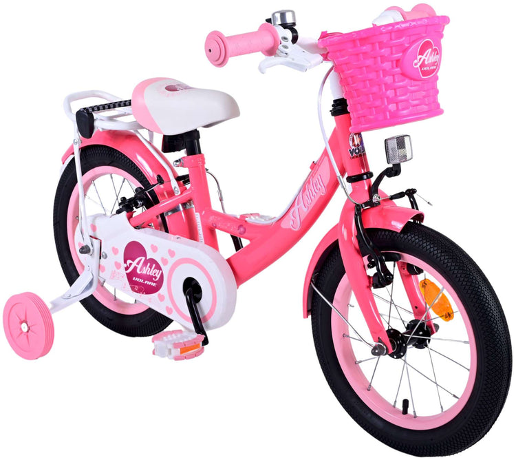 Volare Ashley Children's Bicycle - Mädchen - 14 Zoll - Pink Red - Zwei Handbremsen