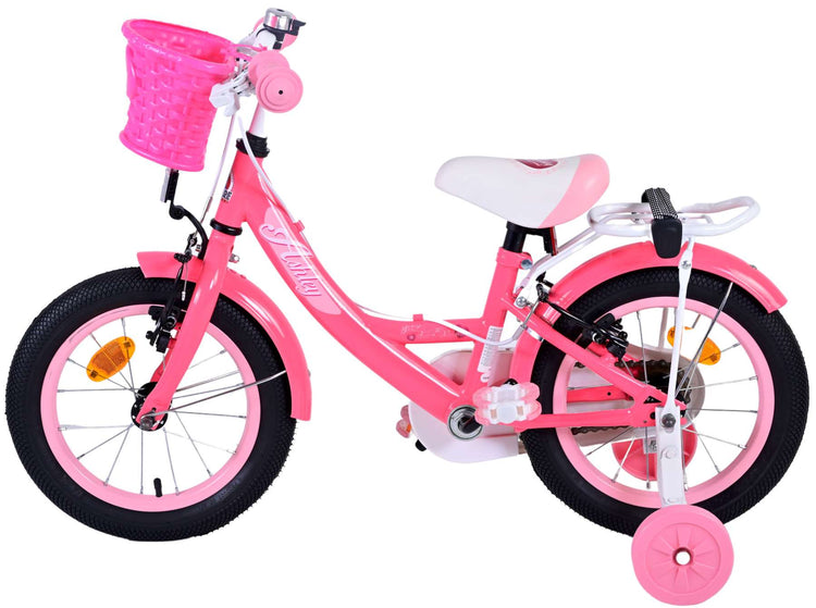 Volare Ashley Children's Bicycle - Mädchen - 14 Zoll - Pink Red - Zwei Handbremsen