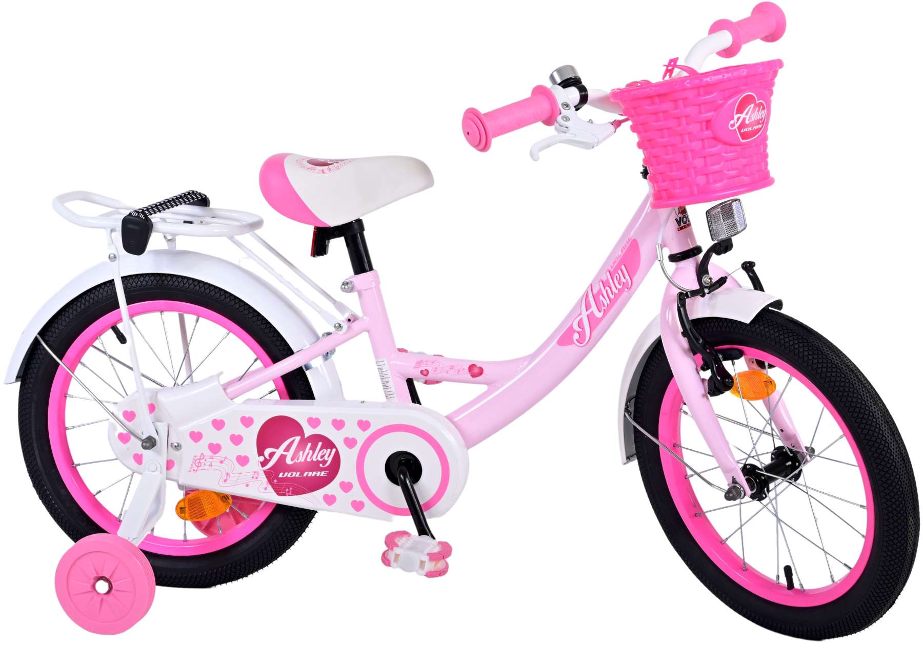 Volare Ashley Children's Bicycle - Mädchen - 16 Zoll - Pink