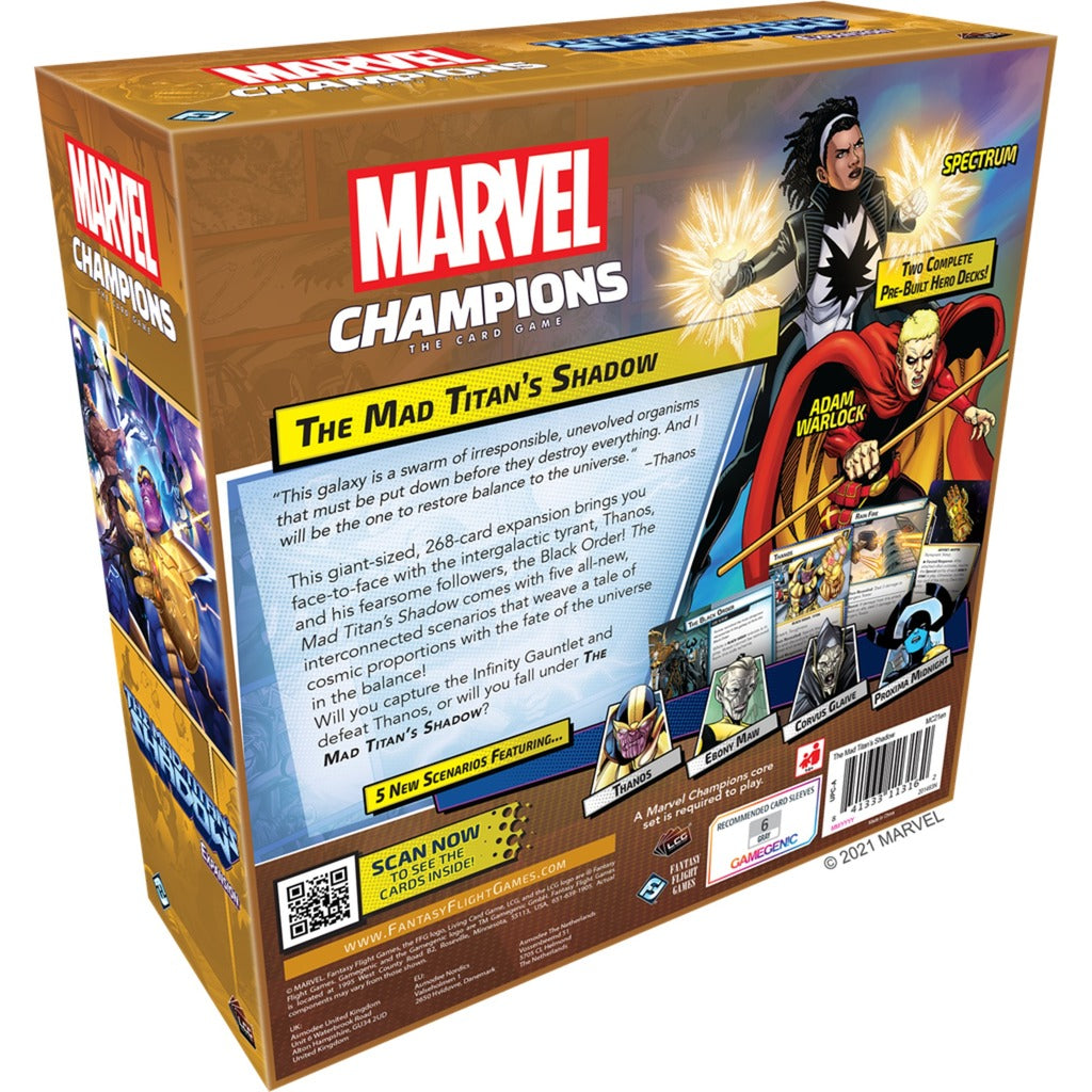 Asmodee Champions für die Schatten -Expansio des Mad Titan