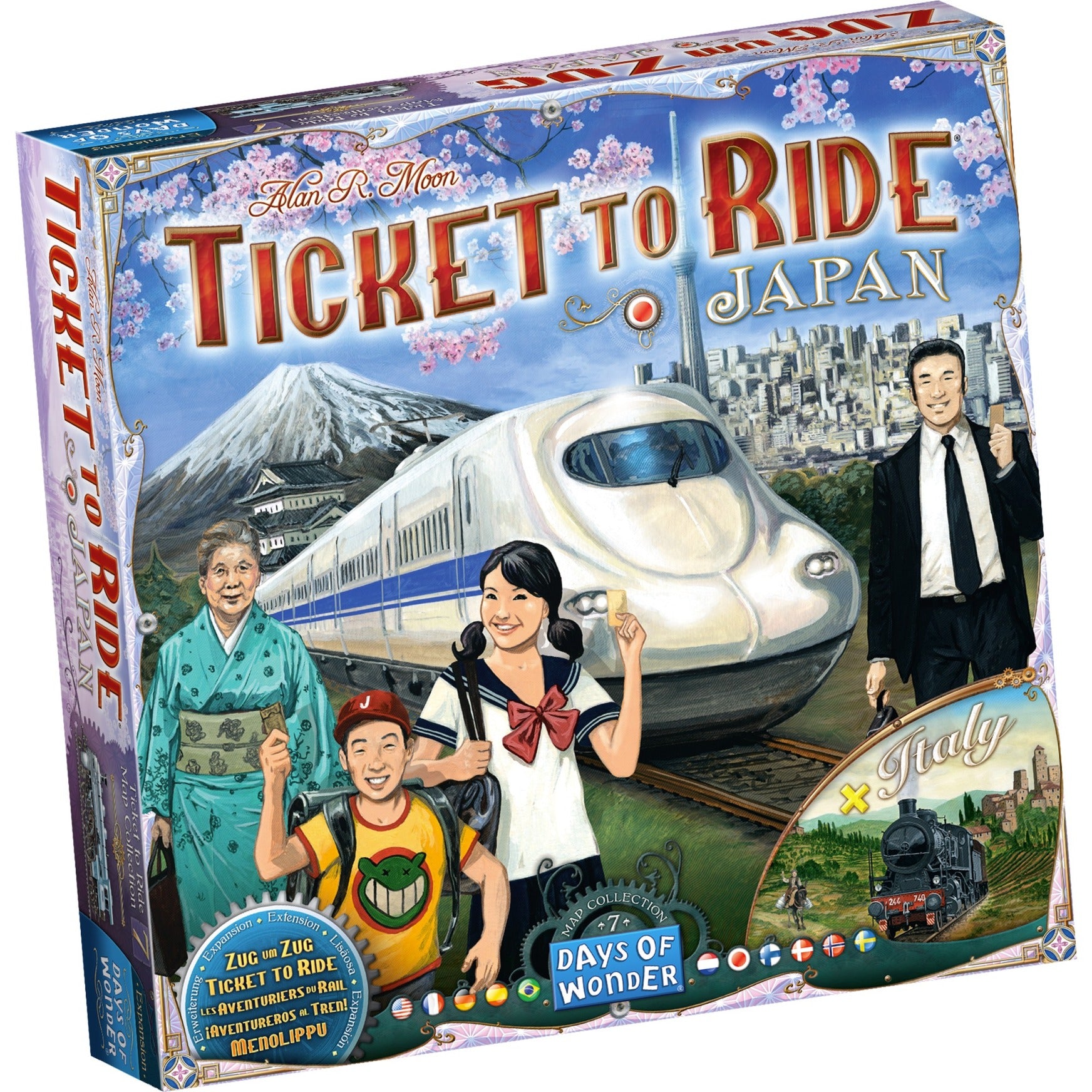 Asmodee -Ticket, um Japan Italien zu fahren
