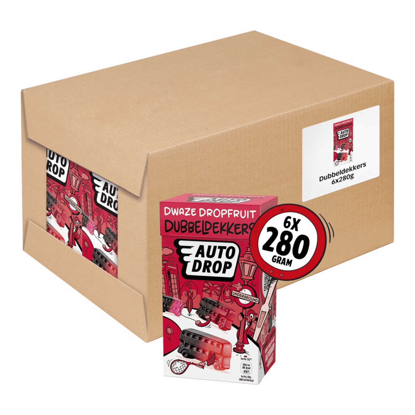 Autodrop Silly Lakritzfrucht Doppeldeckerbox (6x 280g)
