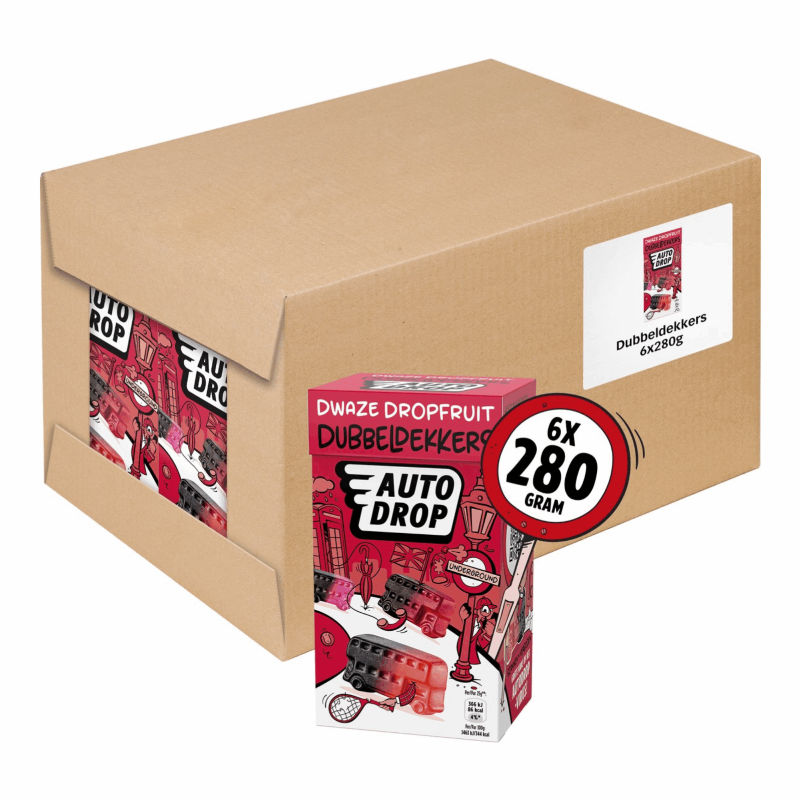 Autodrop Silly Lakritzfrucht Doppeldeckerbox (6x 280g)