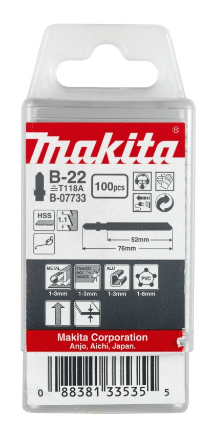 Makita Zubehör Stichsägeblatt B22 - T118a | 100 Stück - b-07733