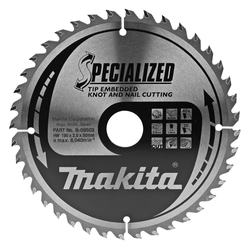 Makita-Sägeblatt | Tipp | 190x30x2,0 | 40t | 23 Grad - b-09503
