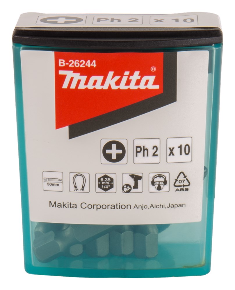 Makita Zubehör Schraubenbit PH2x50mm 10 Stück - B-26244