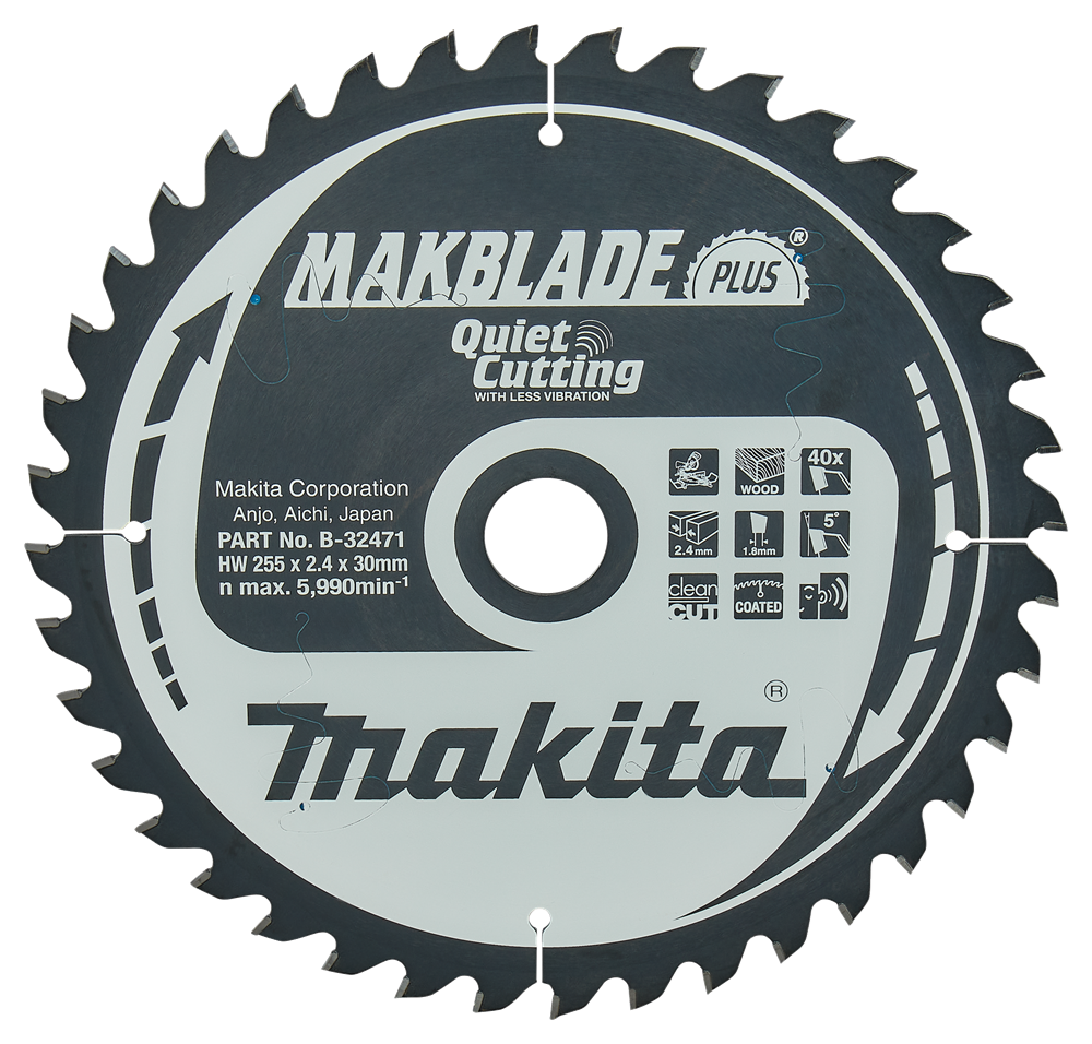 Makita Sägeblatt q c 255 x 30 x 2,4 40 Zähne 5 g – B-32471