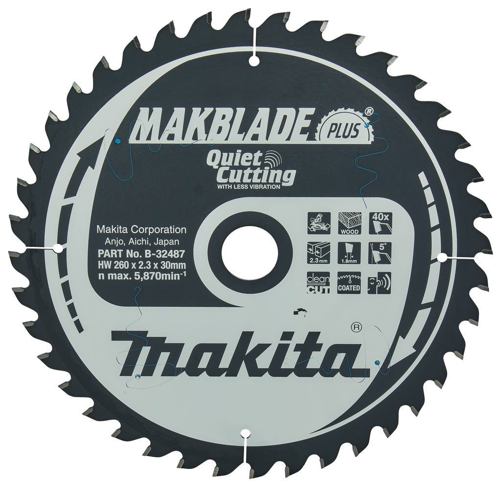 Makita Zubehör Kappsägeblatt | Holz | 260x30x40t 5g - b-32487