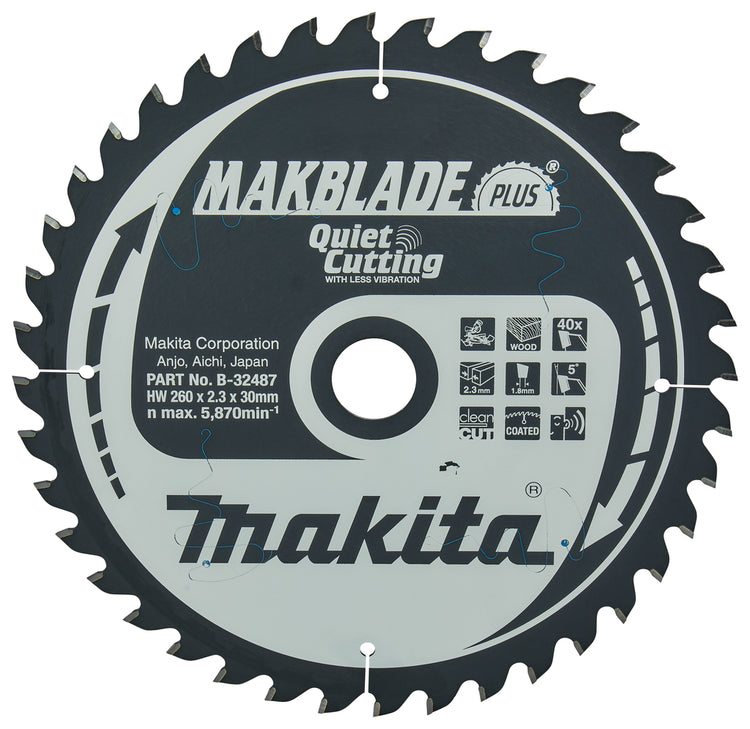 Makita Zubehör Kappsägeblatt | Holz | 260x30x40t 5g - b-32487