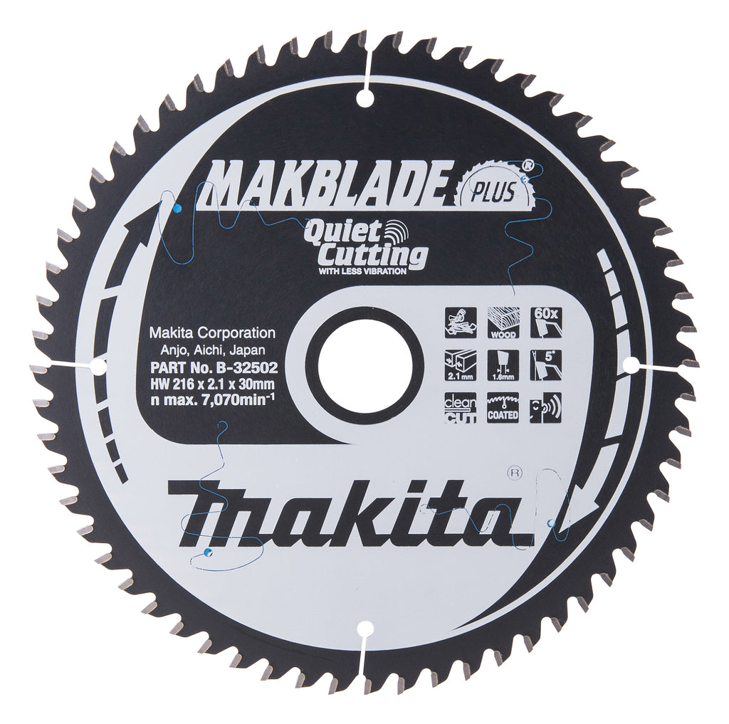 Makita-Sägeblatt | Holz | 216x30x60t | 5 Grad - b-32502