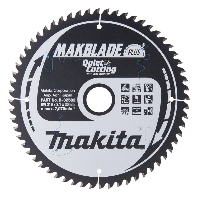 Makita-Sägeblatt | Holz | 216x30x60t | 5 Grad - b-32502