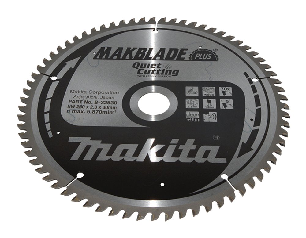 Makita Sägeblatt q c 260 x 30 x 2,3 70 t 5 g – B-32530
