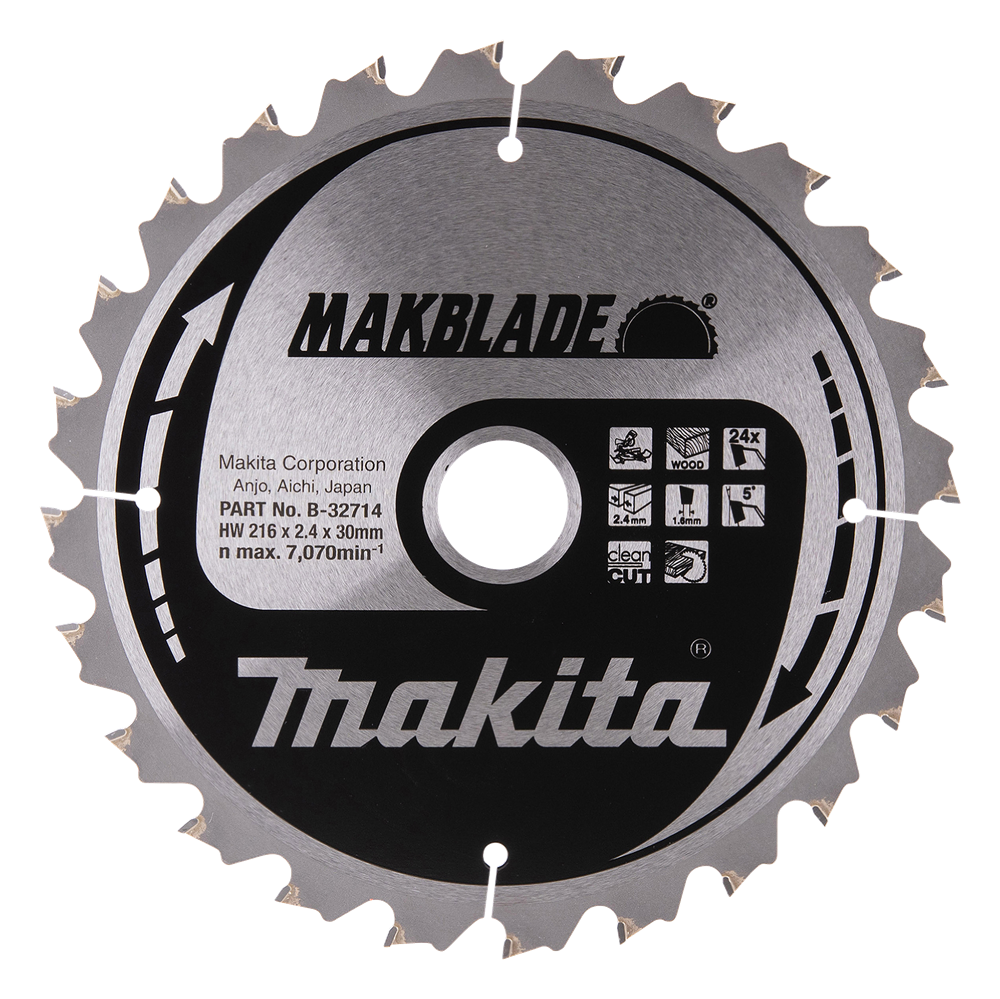 Makita sägeblatt holz 216x30x2,1 24t - b-32714