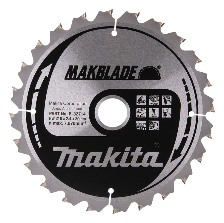 Makita sägeblatt holz 216x30x2,1 24t - b-32714