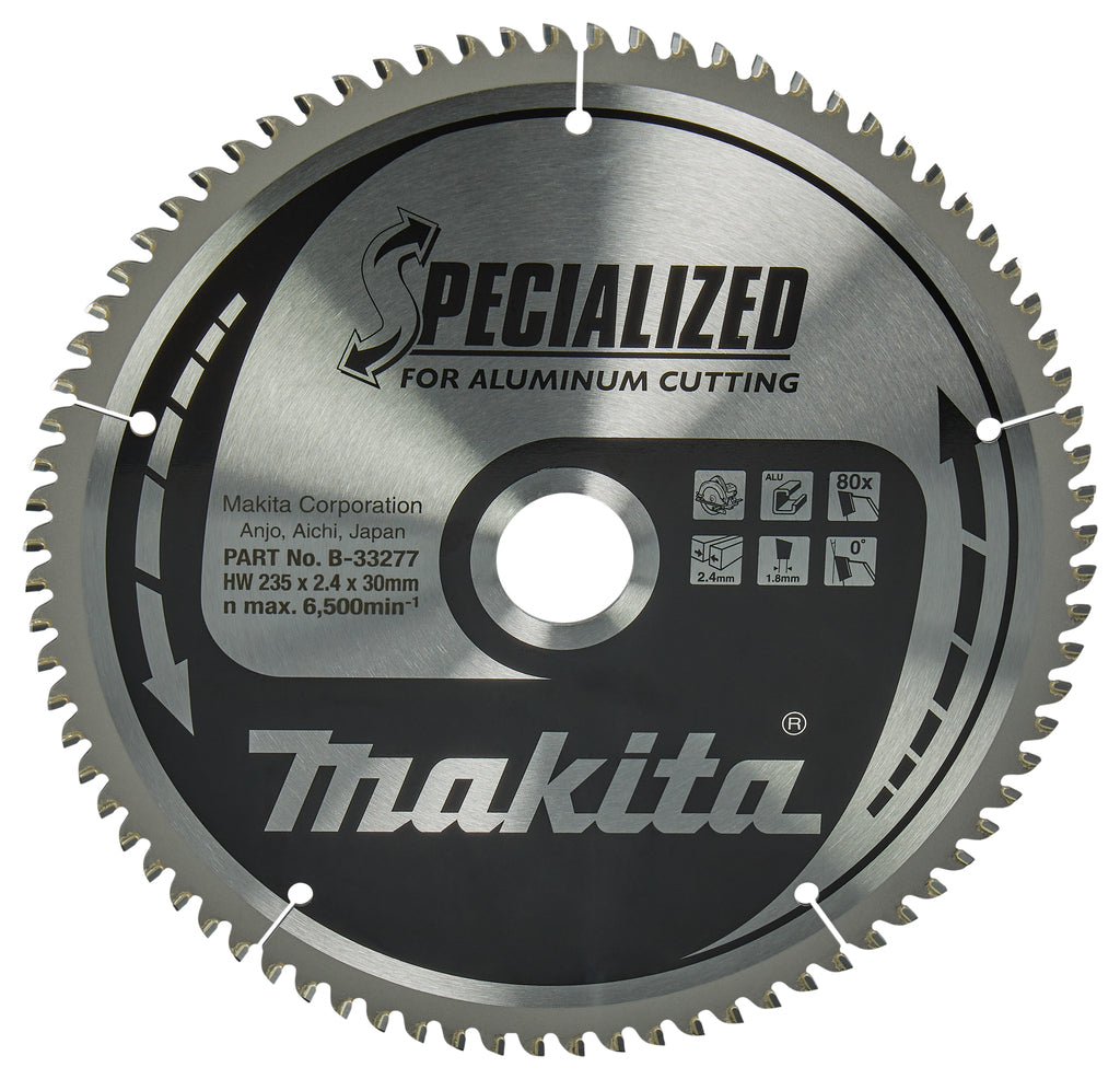 Makita Zubehör Kreissägeblatt | Aluminium | 235x30x2,4 80t 0g - b-33277